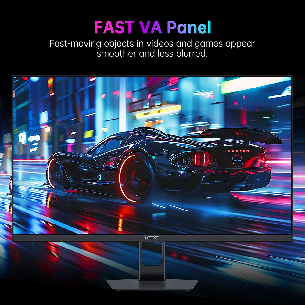 KTC H27E22P Gaming Monitor, 27 inch 1920*1080 FHD FAST VA Panel, 4000:1 Contrast Ratio, 280Hz High Refresh, 1ms GTG Response Time, FreeSync & G-Sync, HDR10, Low Blue Light & Flicker-Free, 2*HDMI 2.0, 1*DP 1.4, 1*USB 2.0, 1*Earphone