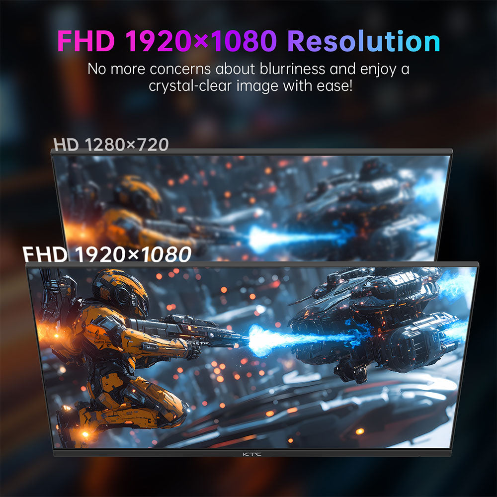 KTC H27E22P Gaming Monitor, 27 inch 1920*1080 FHD FAST VA Panel, 4000:1 Contrast Ratio, 280Hz High Refresh, 1ms GTG Response Time, FreeSync & G-Sync, HDR10, Low Blue Light & Flicker-Free, 2*HDMI 2.0, 1*DP 1.4, 1*USB 2.0, 1*Earphone