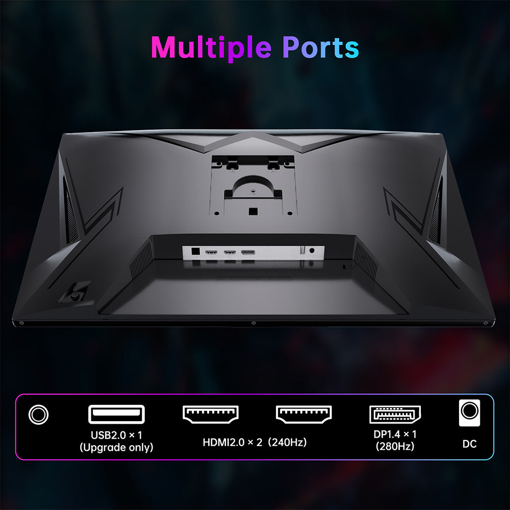 KTC H27E22P Gaming Monitor, 27 inch 1920*1080 FHD FAST VA Panel, 4000:1 Contrast Ratio, 280Hz High Refresh, 1ms GTG Response Time, FreeSync & G-Sync, HDR10, Low Blue Light & Flicker-Free, 2*HDMI 2.0, 1*DP 1.4, 1*USB 2.0, 1*Earphone