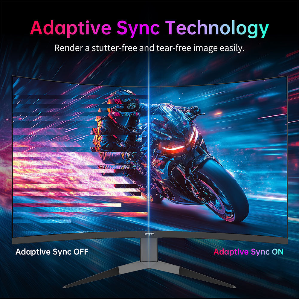 KTC H27S25E Gaming Monitor, 27 inch 2560*1440 QHD CSOT HVA Screen, 1000R Curvature, 240Hz Refresh Rate, 1ms MPRT Response Time, Adaptive Sync, 2500:1 Contrast Ratio, VESA Mount, Low Blue Light & Flicker-Free, 2*HDMI 2.0, 1*DP1.2, 1*Earphone