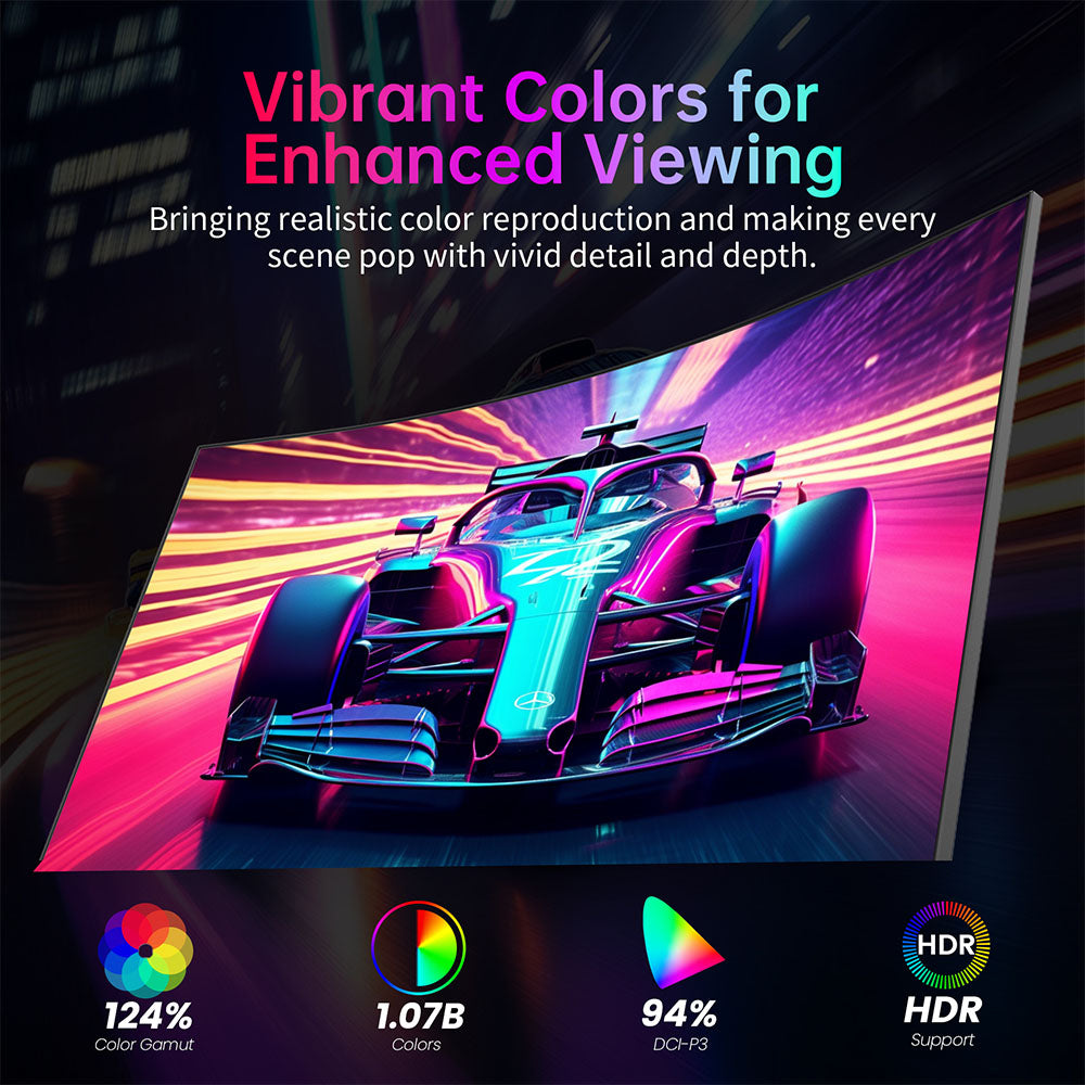 KTC H27S25E Gaming Monitor, 27 inch 2560*1440 QHD CSOT HVA Screen, 1000R Curvature, 240Hz Refresh Rate, 1ms MPRT Response Time, Adaptive Sync, 2500:1 Contrast Ratio, VESA Mount, Low Blue Light & Flicker-Free, 2*HDMI 2.0, 1*DP1.2, 1*Earphone