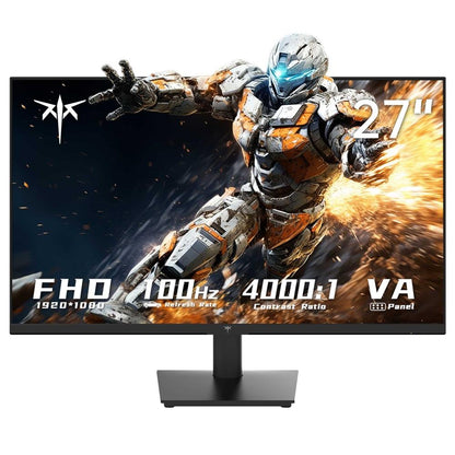 KTC H27V13 27-inch Gaming Monitor, 1920x1080 FHD 16:9 VA Panel, 100Hz Refresh Rate, 4000:1 Contrast Ratio, 106% sRGB HDR10 8ms Response Time, Low Blue Light, FreeSync &amp; G-Sync Compatible, HDMI VGA Audio Out, VESA Wall Mount Tilt Adjustment Displayer