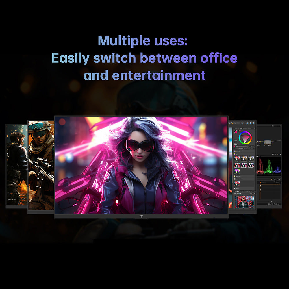 KTC H27V13 27-inch Gaming Monitor, 1920x1080 FHD 16:9 VA Panel, 100Hz Refresh Rate, 4000:1 Contrast Ratio, 106% sRGB HDR10 8ms Response Time, Low Blue Light, FreeSync &amp; G-Sync Compatible, HDMI VGA Audio Out, VESA Wall Mount Tilt Adjustment Displayer