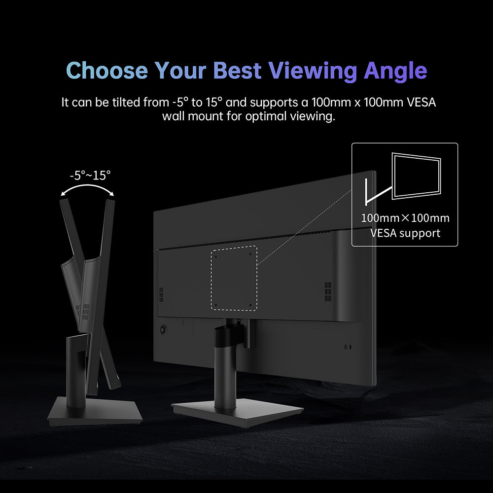 KTC H27V13 27-inch Gaming Monitor, 1920x1080 FHD 16:9 VA Panel, 100Hz Refresh Rate, 4000:1 Contrast Ratio, 106% sRGB HDR10 8ms Response Time, Low Blue Light, FreeSync &amp; G-Sync Compatible, HDMI VGA Audio Out, VESA Wall Mount Tilt Adjustment Displayer