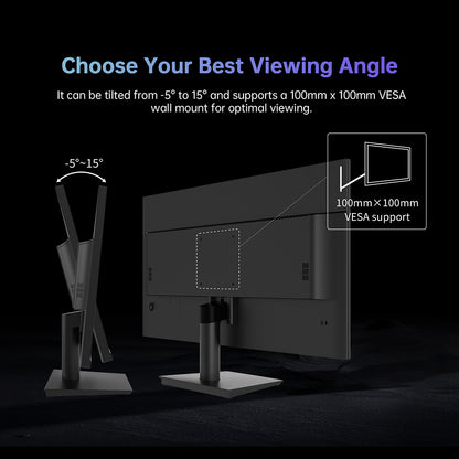 KTC H27V13 27-inch Gaming Monitor, 1920x1080 FHD 16:9 VA Panel, 100Hz Refresh Rate, 4000:1 Contrast Ratio, 106% sRGB HDR10 8ms Response Time, Low Blue Light, FreeSync &amp; G-Sync Compatible, HDMI VGA Audio Out, VESA Wall Mount Tilt Adjustment Displayer