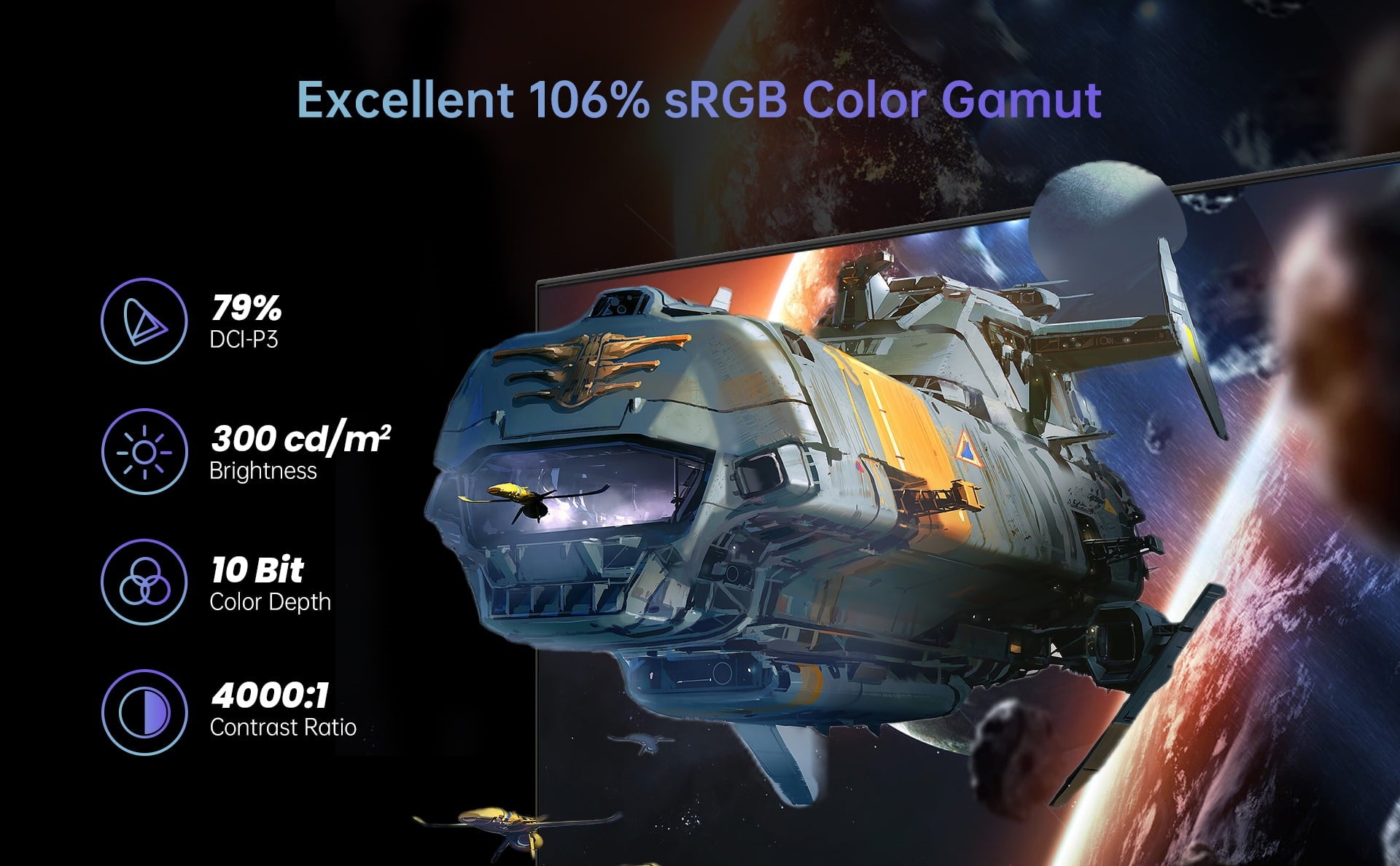 KTC H27V13 27-inch Gaming Monitor 100Hz 1920 x 1080 10 Bit 106% sRGB AdaptiveSync VESA Wall Mount Tilt Adjustment