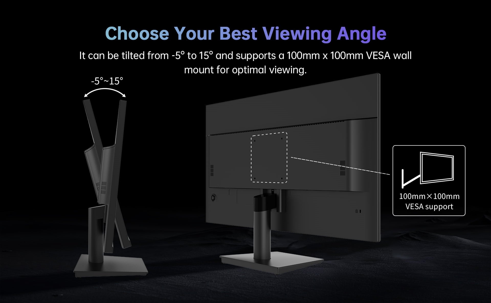 KTC H27V13 27-inch Gaming Monitor 100Hz 1920 x 1080 10 Bit 106% sRGB AdaptiveSync VESA Wall Mount Tilt Adjustment