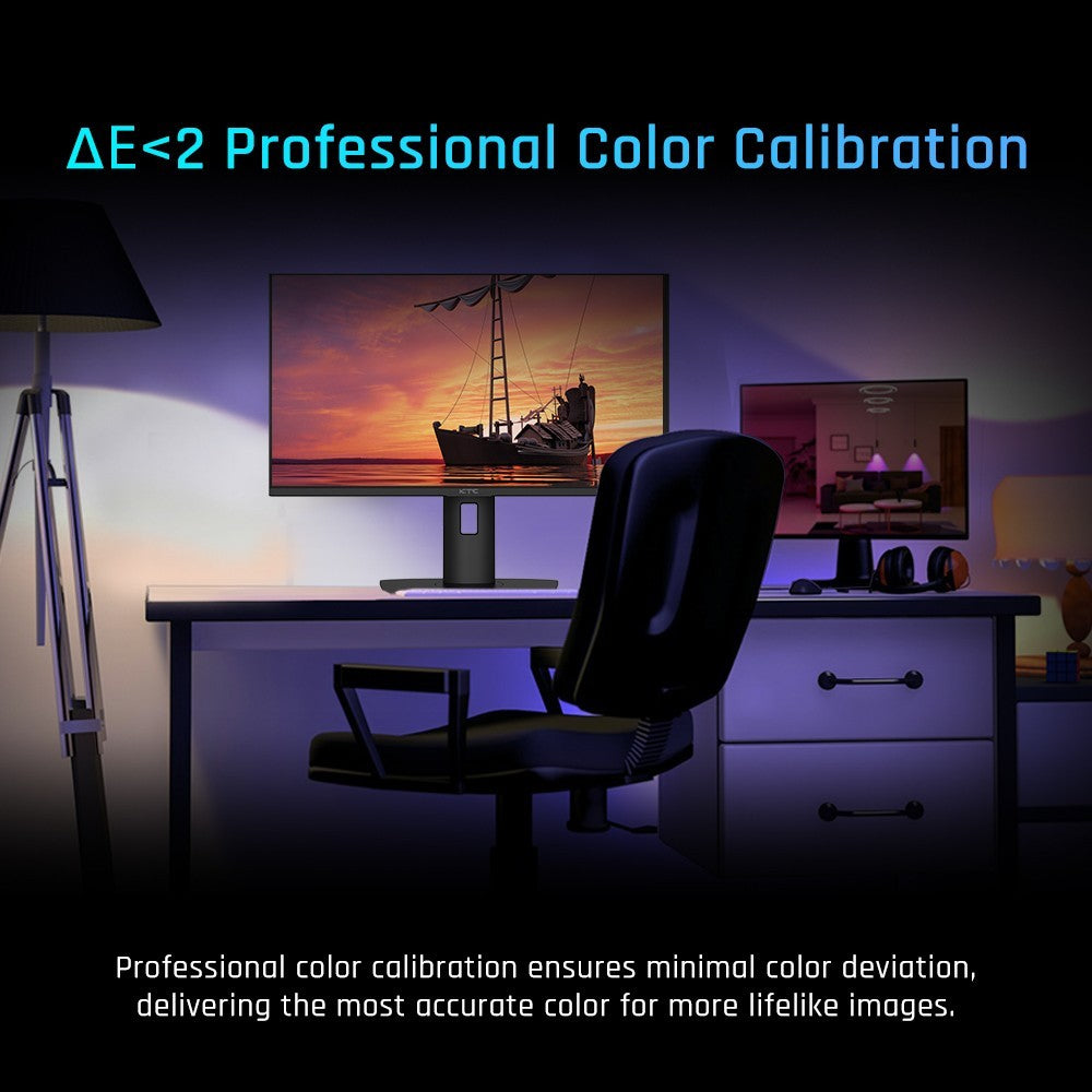 KTC M27P20 Pro 27-inch Mini LED Gaming Monitor, 3840x2160 UHD 160Hz 4K AUO Fast IPS Panel, 1ms MPRT Response Time, Quantum Dot Tech HDR 1000, FreeSync & G-Sync, Built-in Speakers, USB3.0 UpStream 2xHDMI2.1 DP1.4 90W Type-C Audio KVM VESA Wall Mount