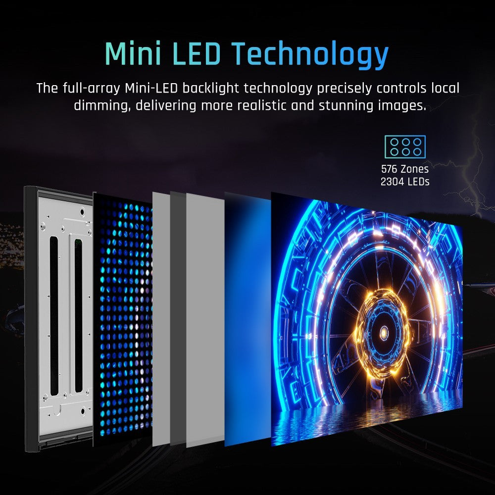 KTC M27P20 Pro 27-inch Mini LED Gaming Monitor, 3840x2160 UHD 160Hz 4K AUO Fast IPS Panel, 1ms MPRT Response Time, Quantum Dot Tech HDR 1000, FreeSync & G-Sync, Built-in Speakers, USB3.0 UpStream 2xHDMI2.1 DP1.4 90W Type-C Audio KVM VESA Wall Mount