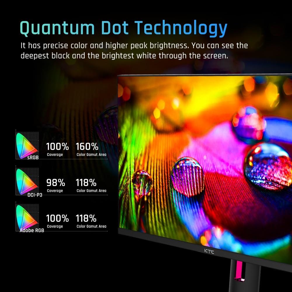 KTC M27P20 Pro 27-inch Mini LED Gaming Monitor, 3840x2160 UHD 160Hz 4K AUO Fast IPS Panel, 1ms MPRT Response Time, Quantum Dot Tech HDR 1000, FreeSync &amp; G-Sync, Built-in Speakers, USB3.0 UpStream 2xHDMI2.1 DP1.4 90W Type-C Audio KVM VESA Wall Mount