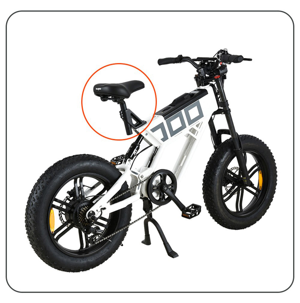 KUGOO T01 Electric Bicycle 48V 500W Motor 13Ah Battery 20X4.0 inch Hydraulic Brakes 50-65KM Mileage 150KG Load - Black