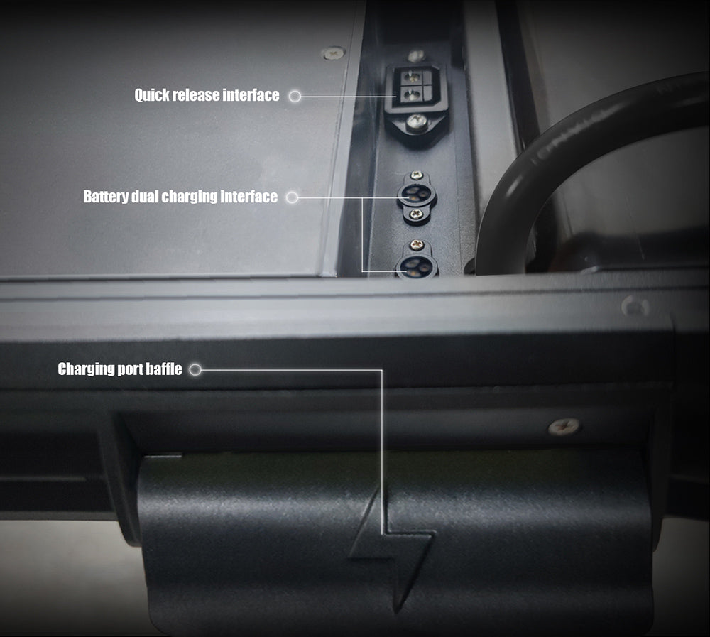 Patinete eléctrico todoterreno KuKirin G3 Pro 2024, versión con motor de 1200 W*2, neumáticos de 10 pulgadas, batería extraíble de 52 V y 23,2 Ah, autonomía de 80 km, velocidad máxima de 65 km/h, sistema de doble amortiguación hidráulica, resistencia al agua IP54 y doble freno hidráulico.