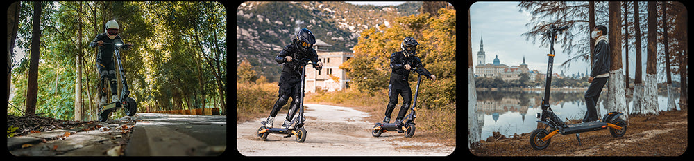 Patinete eléctrico todoterreno KuKirin G4 con motor de 2000 W, batería de 60 V y 20 Ah, autonomía máxima de 75 km, velocidad máxima de 70 km/h, neumáticos de vacío de 11 pulgadas, intermitentes - Negro