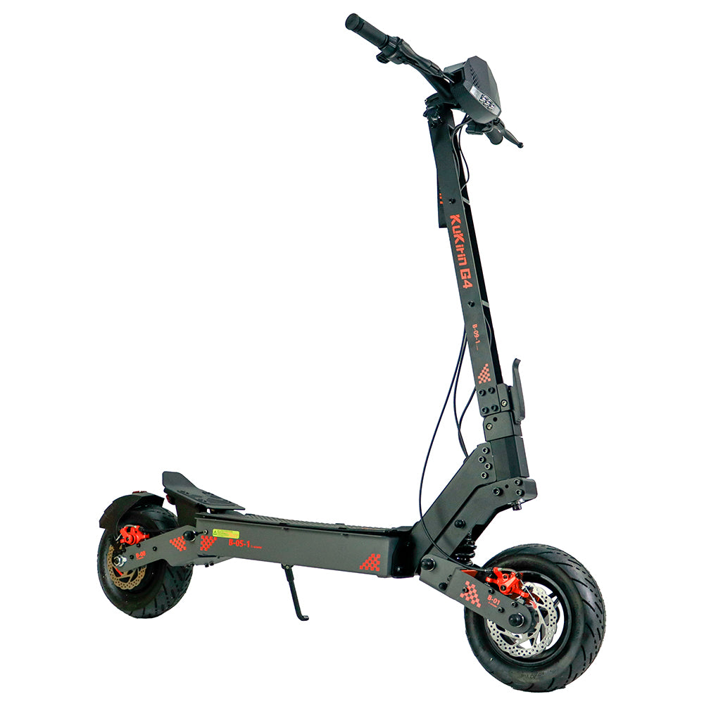 Patinete eléctrico todoterreno KuKirin G4 versión mejorada con motor de 2000 W, batería de 60 V y 20 Ah, autonomía máxima de 75 km, velocidad máxima de 70 km/h, neumáticos de vacío de 11 pulgadas, intermitentes - Negro