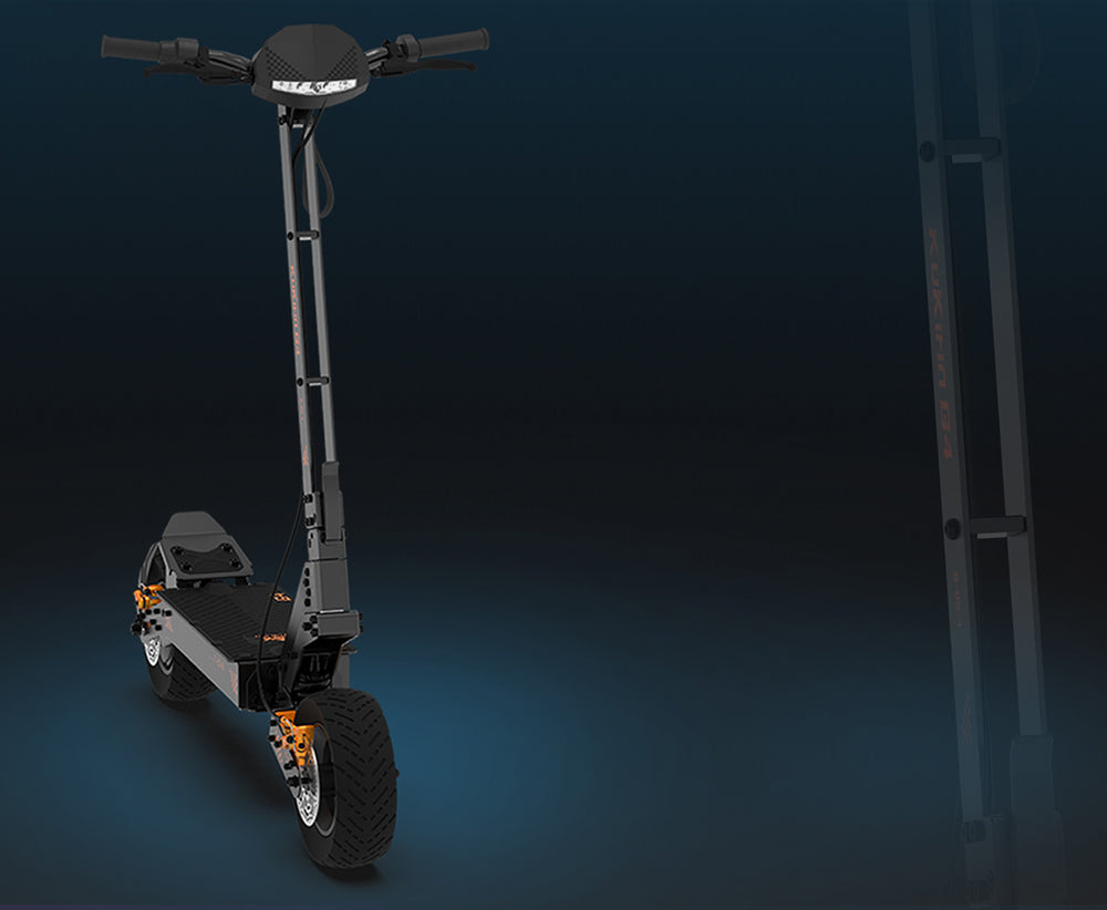 Patinete eléctrico todoterreno KuKirin G4 con motor de 2000 W, batería de 60 V y 20 Ah, autonomía máxima de 75 km, velocidad máxima de 70 km/h, neumáticos de vacío de 11 pulgadas, intermitentes - Negro