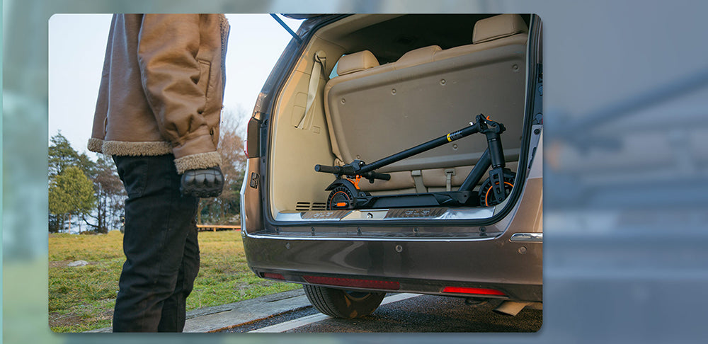 KuKirin S1 Max Foldable Electric Scooter, 350W Motor, 36V 10.4Ah Battery, 8-inch Tires, Taillight 39km Range, Spring Shock Absorption, Big Display, 15-degree slope, IP54 Waterproof Safety folding buckle