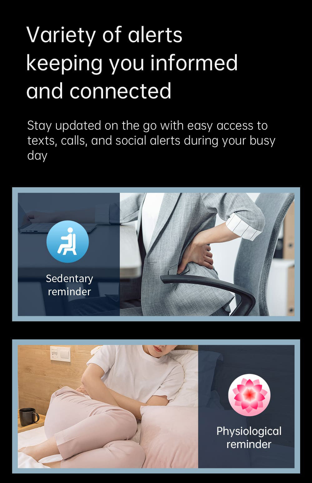 KUMI GW6 Smartwatch, 1.43-inch AMOLED HD Screen, Al Voice Function, Sleep Heart Rate Monitoring, Bluetooth Calling - Black