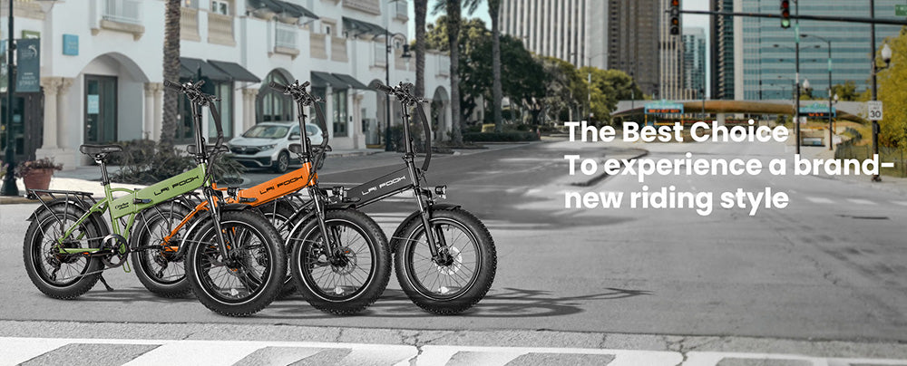LAIFOOK Cityfun Electric Bike, 250W Brushless Motor, 48V 10.4AH Battery, 20 x 4.0 Inch Fat Tires, 25km/h Max Speed, 70km Range, Hydraulic Front Suspension, Mechanical Disc Brake, Shimano 7 Speed, LCD Display - Black