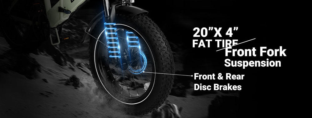 Bicicleta eléctrica LAIFOOK Cityfun S, motor sin escobillas de 250 W, batería de 48 V y 10,4 Ah, neumáticos gruesos de 20 x 4,0 pulgadas, velocidad máxima de 25 km/h, autonomía de 70 km, freno de disco mecánico, Shimano de 7 velocidades, pantalla LCD - Negro