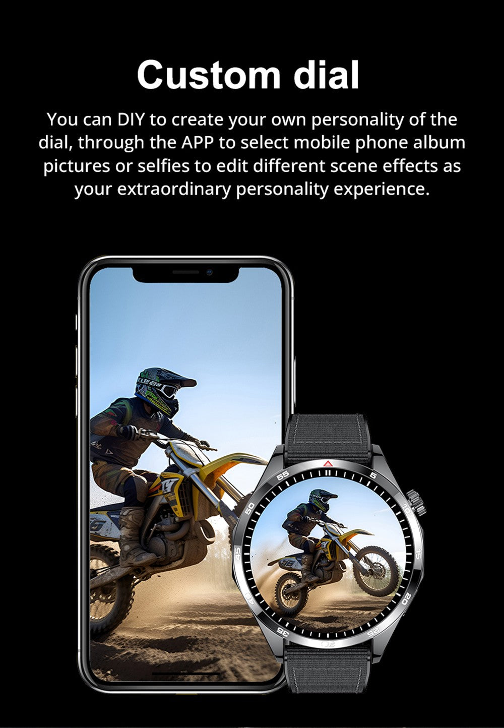 LEMFO GTS4 Smartwatch, 1.5-inch Screen, Bluetooth Calling, Message Reminder, Health Monitoring, IP67 Waterproof - Black, Silicone Watchband