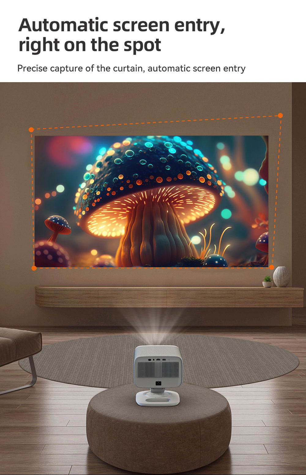 Proyector Inteligente Lenovo Xiaoxin 100P, 850 ANSI lúmenes, 1080P, HDR10, WiFi 6, Altavoces 2*5W, Corrección Trapezoidal Automática.
