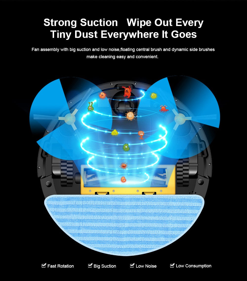 Robot Aspiradora LIECTROUX C30B, Succión 6000Pa con Navegación por Mapa con IA, Batería 2500mAh, Tanque de Agua Eléctrico con Partición Inteligente, Control por APP - Negro