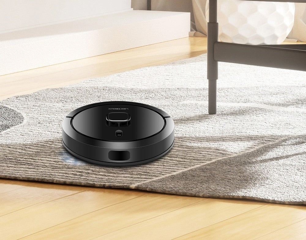 Robot Aspirador Liectroux G7, Succión 6500Pa, Navegación Láser, Batería 5200mAh, Autonomía 180 minutos - Negro, Enchufe UE