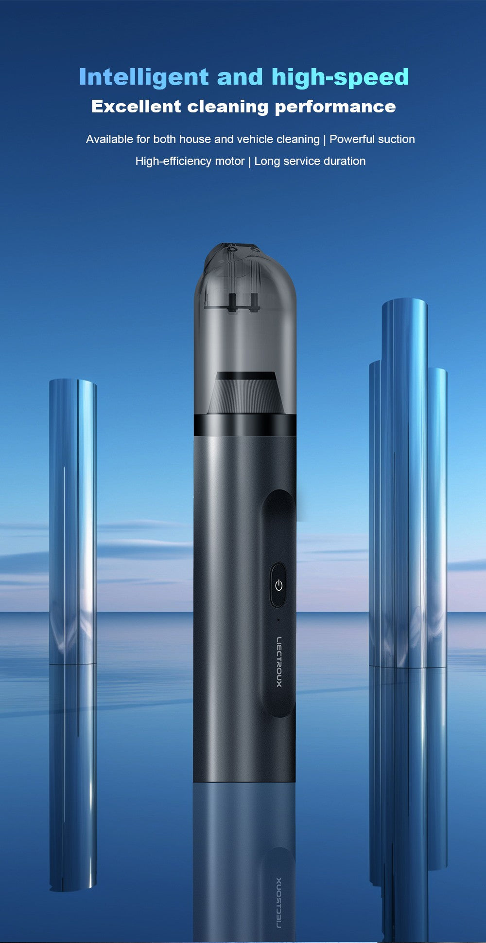 Aspiradora de mano Liectroux i5, gran potencia de succión de 12.000 Pa, batería de 2500 mAh, hasta 35 minutos de autonomía, motor sin escobillas, bajo nivel de ruido, depósito de polvo de 120 ml, limpieza para hogar y vehículo.