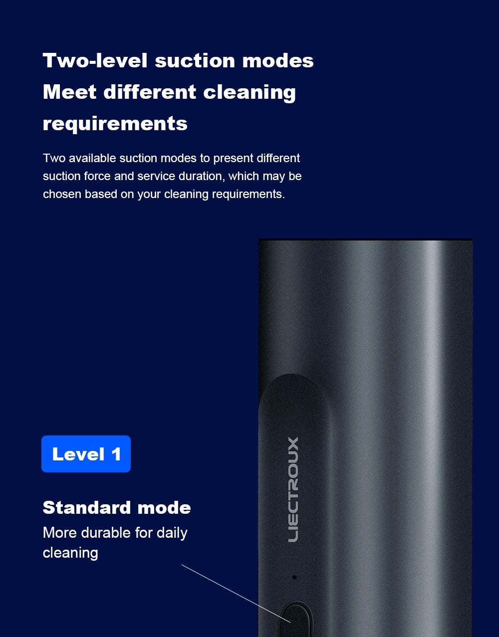 Aspiradora de mano Liectroux i5, gran potencia de succión de 12.000 Pa, batería de 2500 mAh, hasta 35 minutos de autonomía, motor sin escobillas, bajo nivel de ruido, depósito de polvo de 120 ml, limpieza para hogar y vehículo.