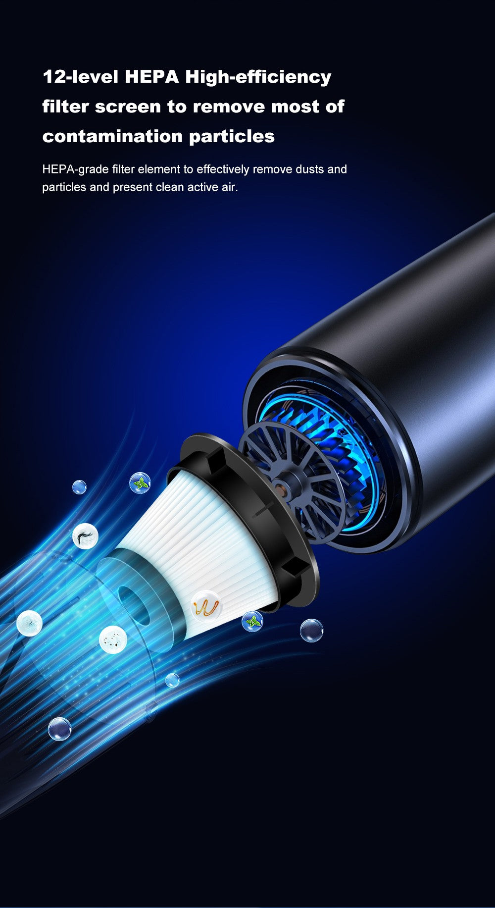 Aspiradora de mano Liectroux i5, gran potencia de succión de 12.000 Pa, batería de 2500 mAh, hasta 35 minutos de autonomía, motor sin escobillas, bajo nivel de ruido, depósito de polvo de 120 ml, limpieza para hogar y vehículo.