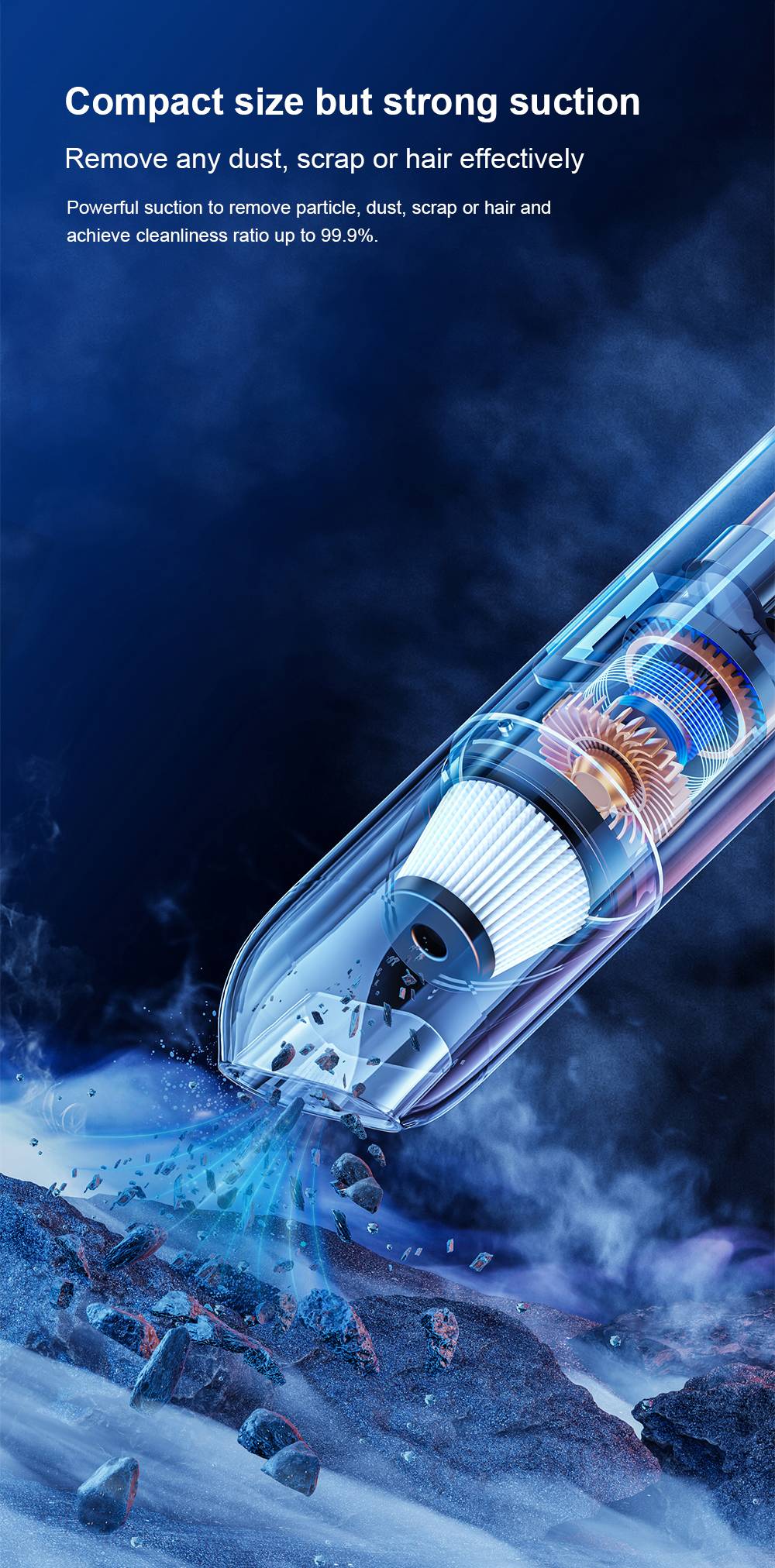 Aspiradora de mano Liectroux i5, gran potencia de succión de 12.000 Pa, batería de 2500 mAh, hasta 35 minutos de autonomía, motor sin escobillas, bajo nivel de ruido, depósito de polvo de 120 ml, limpieza para hogar y vehículo.