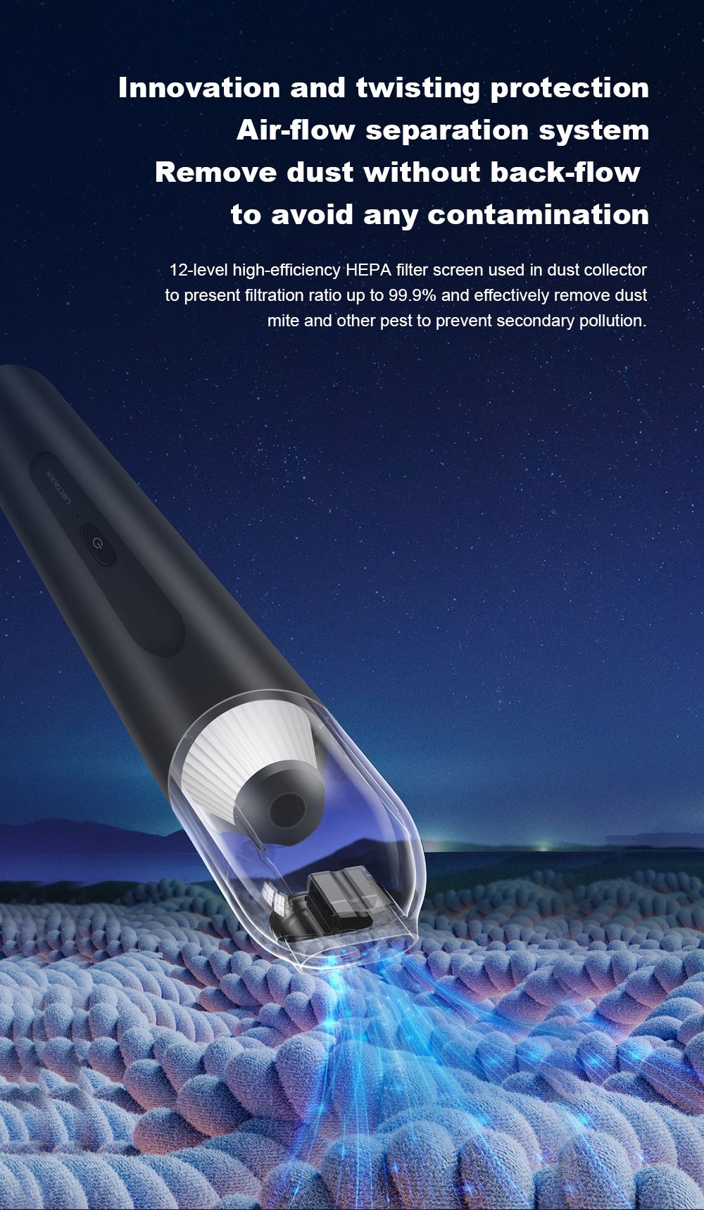 Aspiradora de mano Liectroux i5, gran potencia de succión de 12.000 Pa, batería de 2500 mAh, hasta 35 minutos de autonomía, motor sin escobillas, bajo nivel de ruido, depósito de polvo de 120 ml, limpieza para hogar y vehículo.