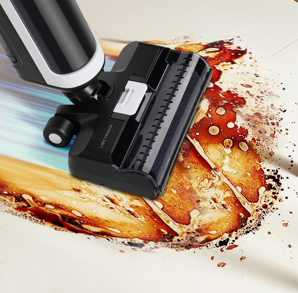 Aspiradora sin cable para limpieza húmeda y seca Liectroux i7 Pro, succión de 14000 Pa, autolimpieza, autosacado, depósito de agua limpia de 600 ml, 35 minutos de autonomía, pantalla LED, control por voz, bajo nivel de ruido.