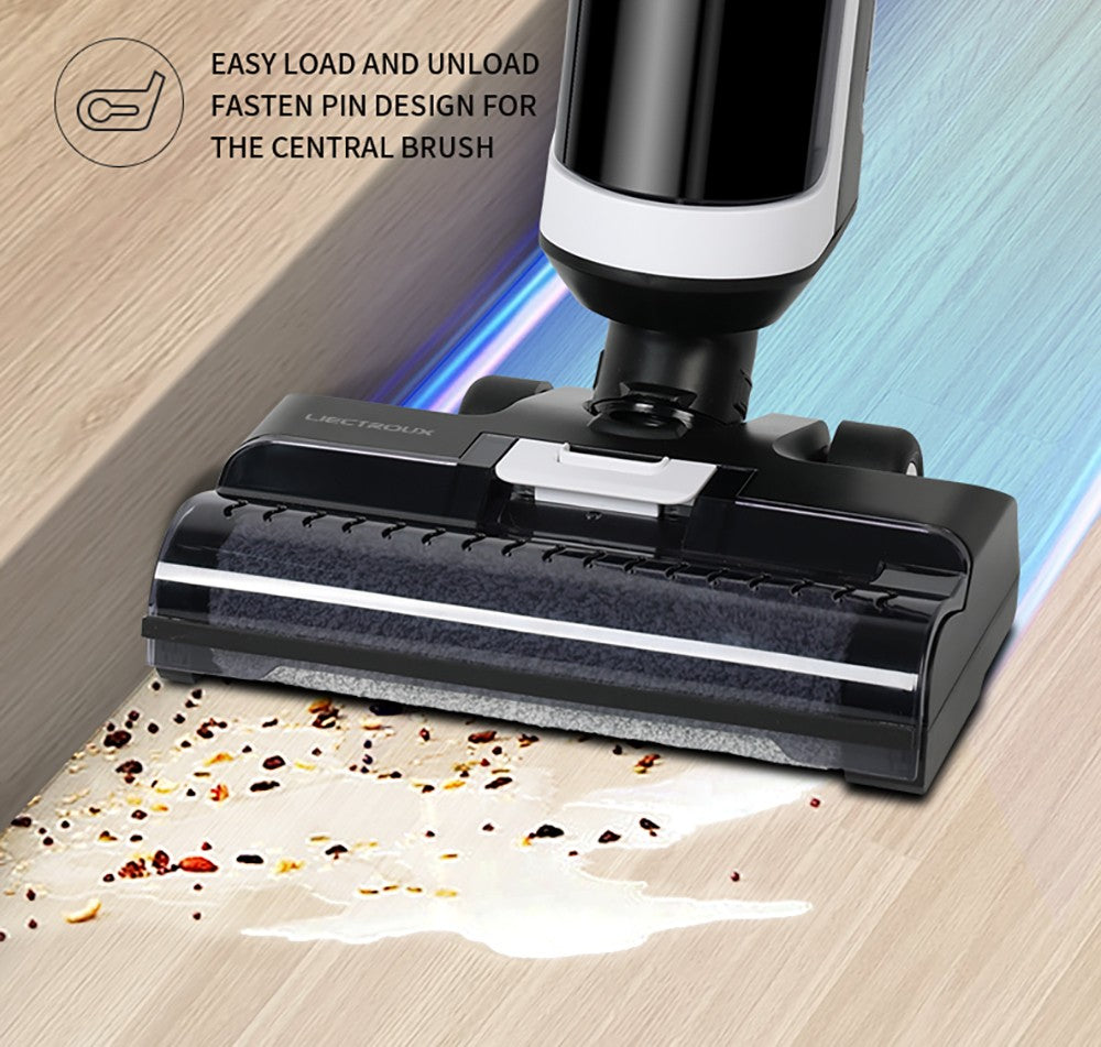 Aspiradora sin cable para limpieza húmeda y seca Liectroux i7 Pro, succión de 14000 Pa, autolimpieza, autosacado, depósito de agua limpia de 600 ml, 35 minutos de autonomía, pantalla LED, control por voz, bajo nivel de ruido.