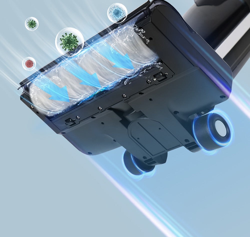Aspiradora sin cable para limpieza húmeda y seca Liectroux i7 Pro, succión de 14000 Pa, autolimpieza, autosacado, depósito de agua limpia de 600 ml, 35 minutos de autonomía, pantalla LED, control por voz, bajo nivel de ruido.