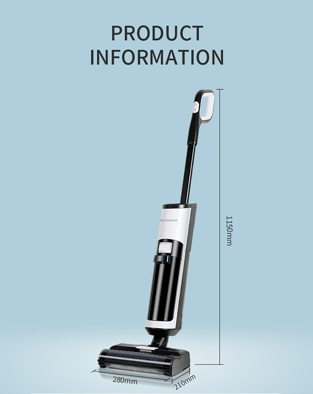Aspiradora sin cable para limpieza húmeda y seca Liectroux i7 Pro, succión de 14000 Pa, autolimpieza, autosacado, depósito de agua limpia de 600 ml, 35 minutos de autonomía, pantalla LED, control por voz, bajo nivel de ruido.