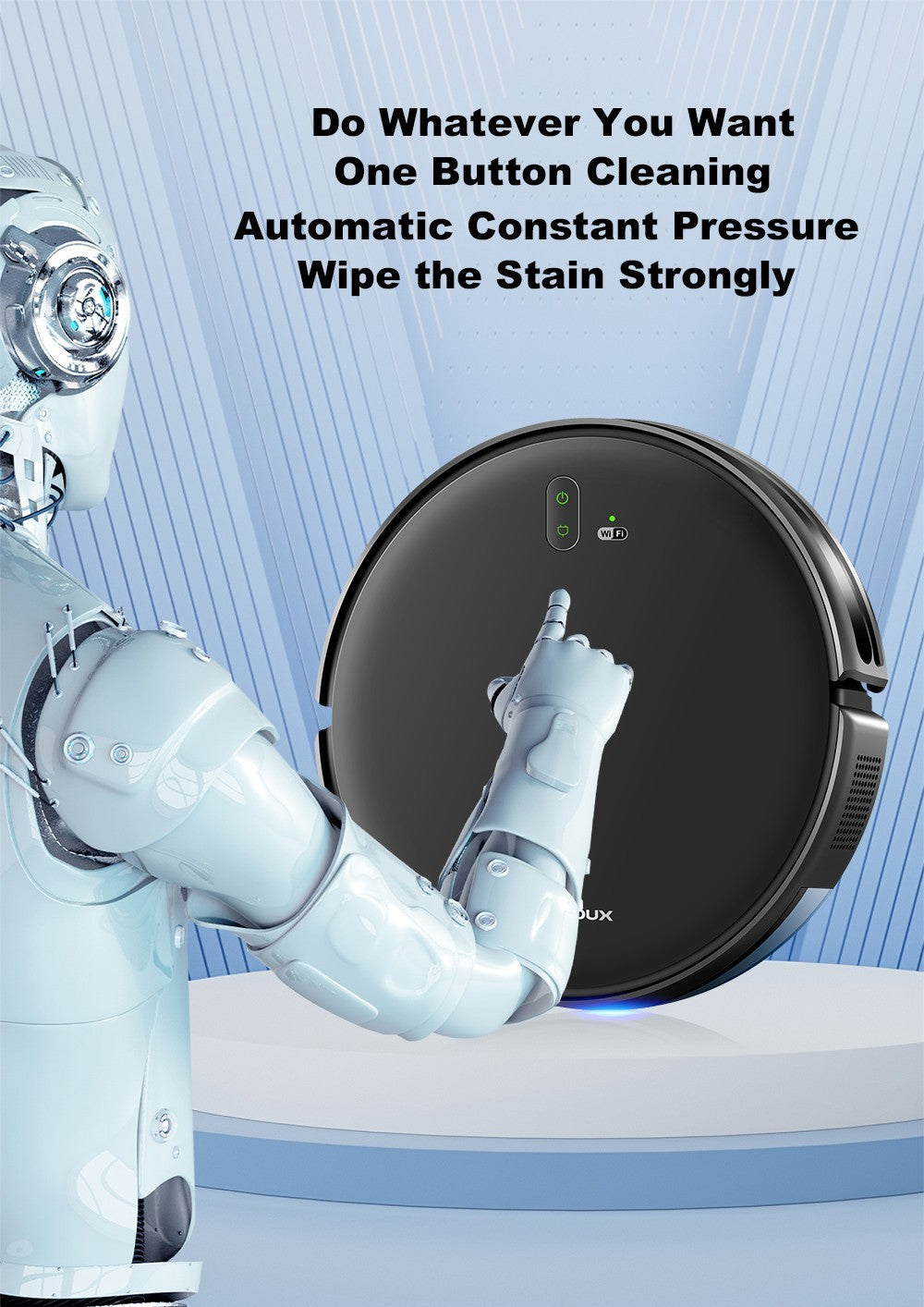 Robot Aspirador Liectroux L200, Máxima Succión 4000Pa, Mapeo Inteligente, Tanque de Agua con Control Eléctrico de 230ml, Hasta 120 Minutos de Autonomía, Control por APP/Voz, Bajo Nivel de Ruido