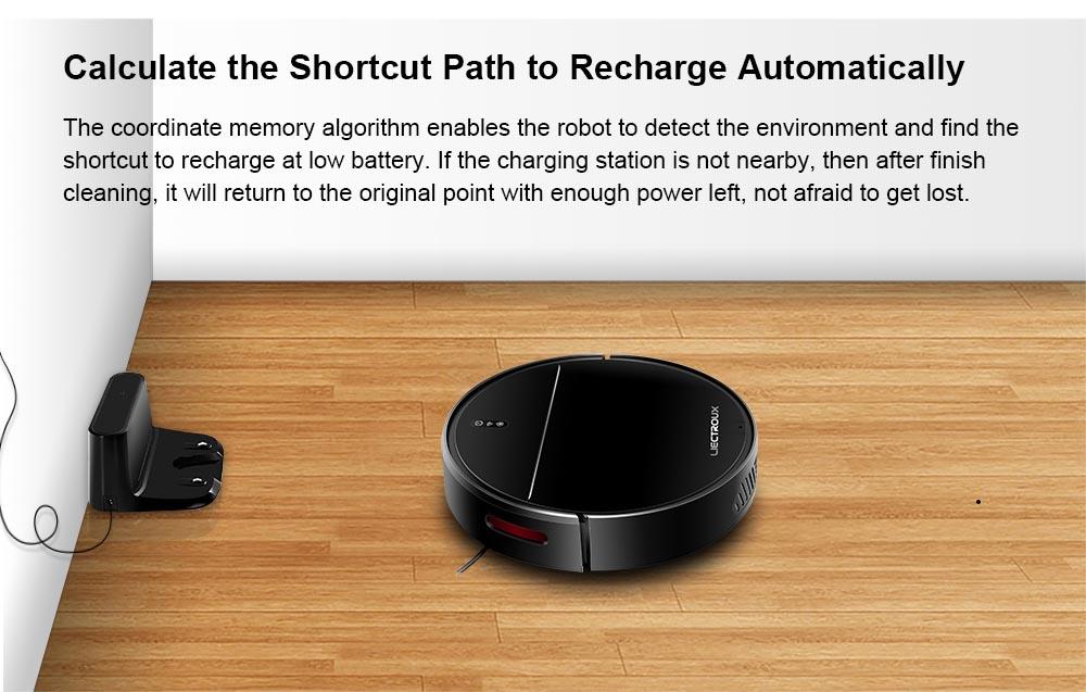 LIECTROUX M7S Pro Robot Aspiradora, Navegación con Mapa 2D, Batería de 4400mAh, Autonomía de 110 minutos, Mopa Seca y Húmeda - Negro