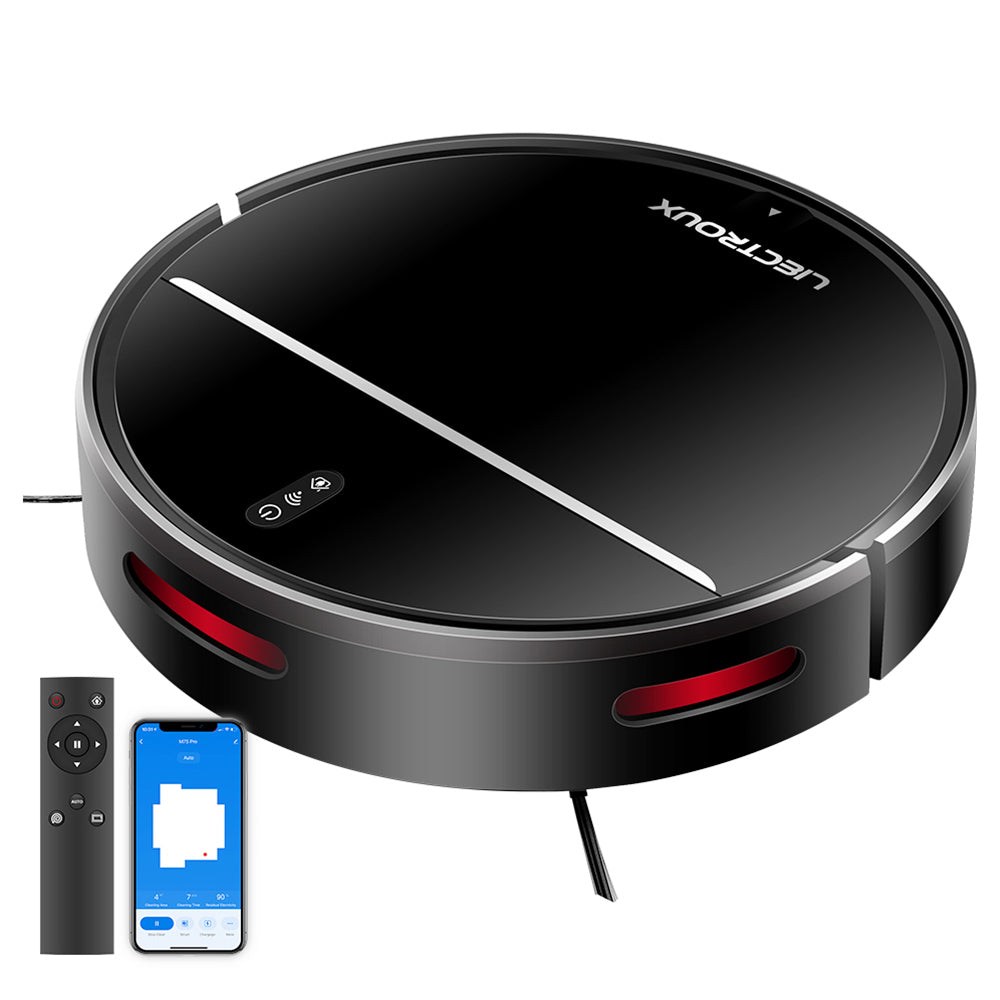 Liectroux M7S Pro Robot Vacuum Cleaner Sweeping Vacuuming Mopping Integrated  2D Map Navigation, 4400mAh Battery, Run 110mins - Black