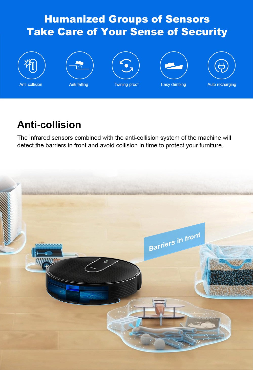 Robot aspirador y mopa húmeda combinados Liectroux N7S-U, mapeo inteligente, aplicación WiFi, succión de 6000 Pa, 120 minutos de autonomía, depósito de polvo de 400 ml y depósito de agua de 250 ml, aplicación WiFi, compatible con Alexa y Google Assistant, para pelo de mascotas, alfombras y suelos duros.