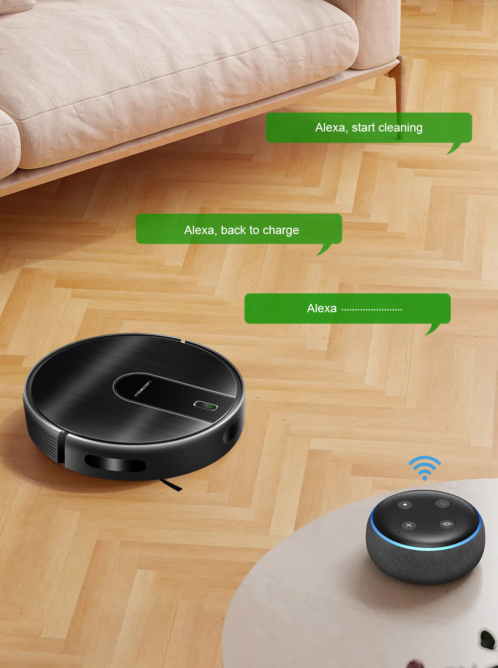 Robot aspirador y mopa húmeda combinados Liectroux N7S-U, mapeo inteligente, aplicación WiFi, succión de 6000 Pa, 120 minutos de autonomía, depósito de polvo de 400 ml y depósito de agua de 250 ml, aplicación WiFi, compatible con Alexa y Google Assistant, para pelo de mascotas, alfombras y suelos duros.