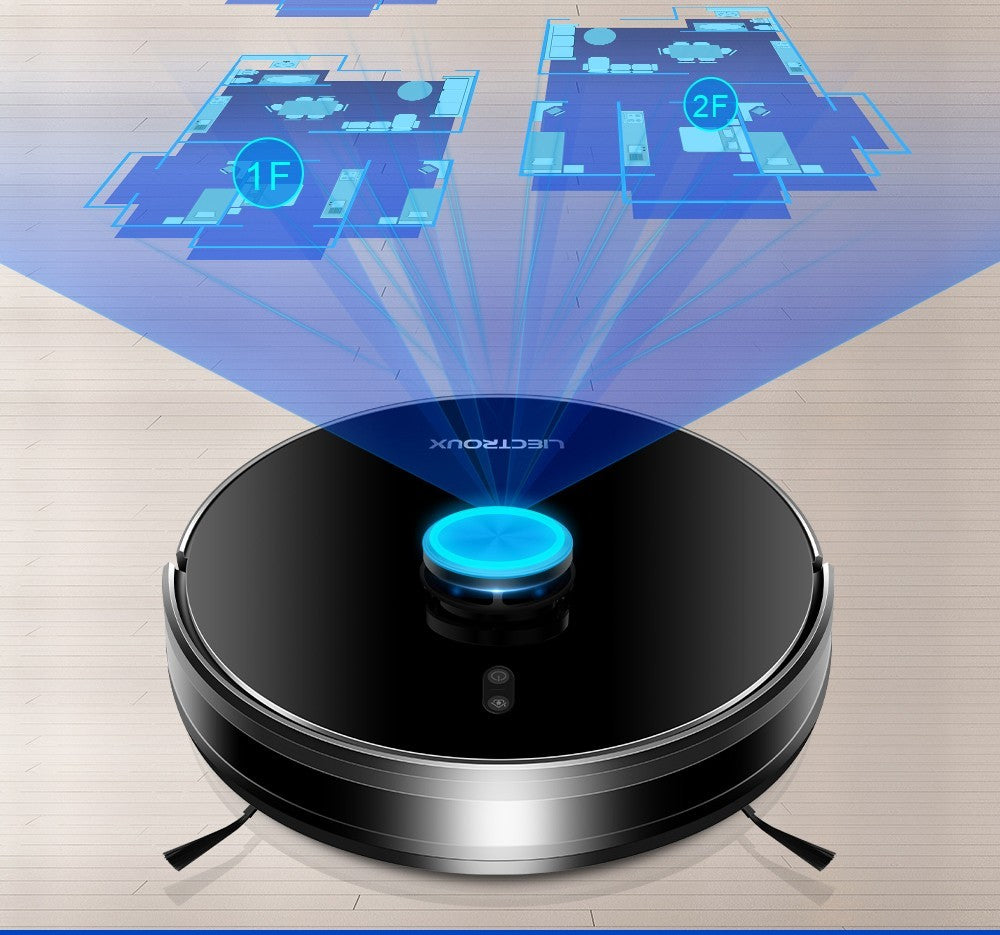 Robot Aspirador Liectroux X6, Succión 6500Pa, Navegación Láser LDS, Tanque de Agua 235ml, Depósito de Polvo 400ml, Guarda 5 Mapas, Batería 2600mAh, Control por App/Voz