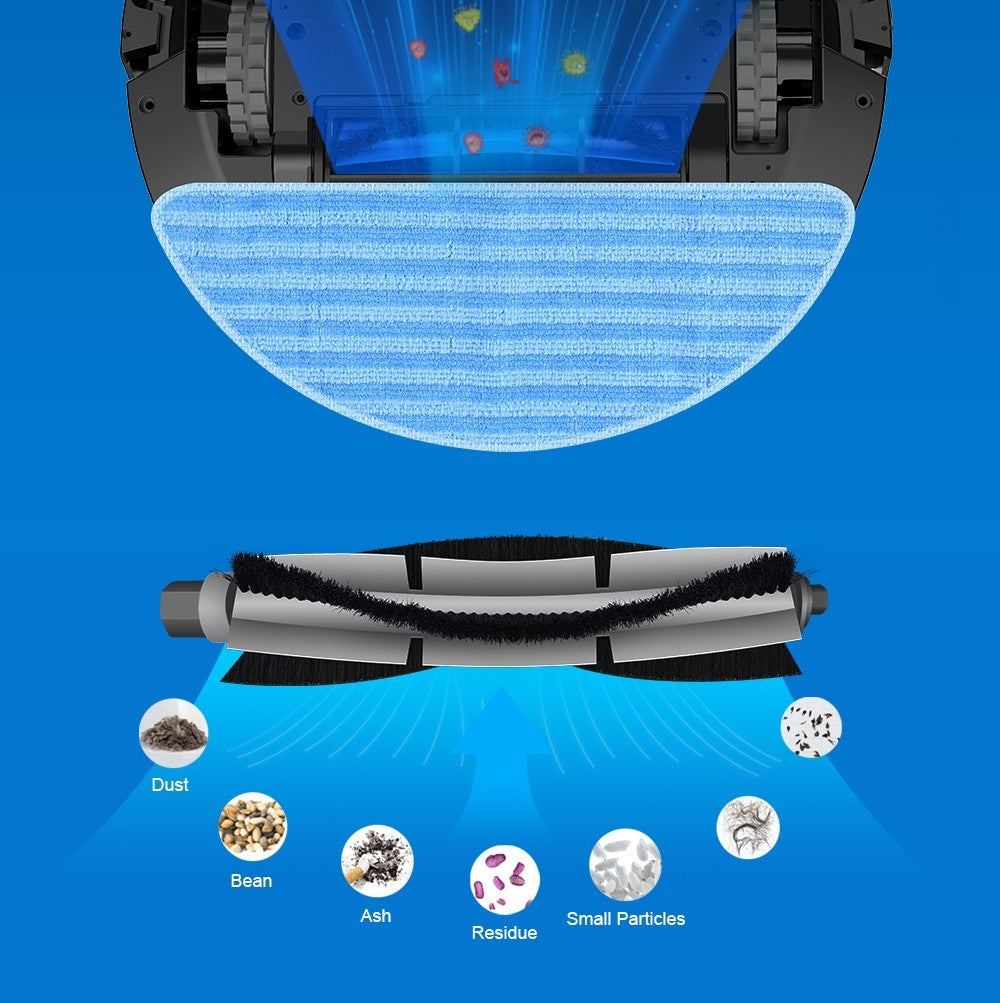Robot Aspirador Liectroux X6, Succión 6500Pa, Navegación Láser LDS, Tanque de Agua 235ml, Depósito de Polvo 400ml, Guarda 5 Mapas, Batería 2600mAh, Control por App/Voz