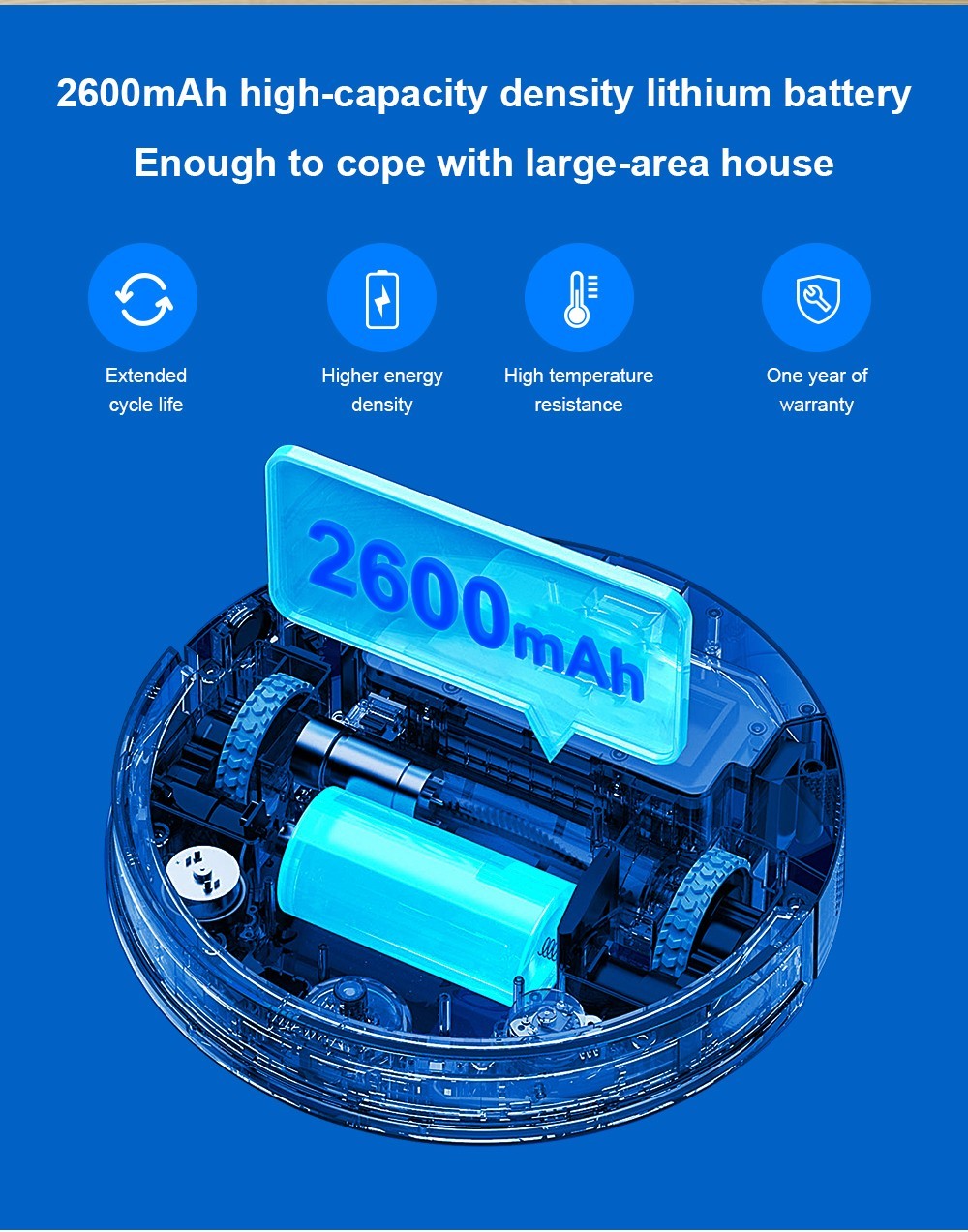 Robot Aspirador Liectroux X6, Succión 6500Pa, Navegación Láser LDS, Tanque de Agua 235ml, Depósito de Polvo 400ml, Guarda 5 Mapas, Batería 2600mAh, Control por App/Voz