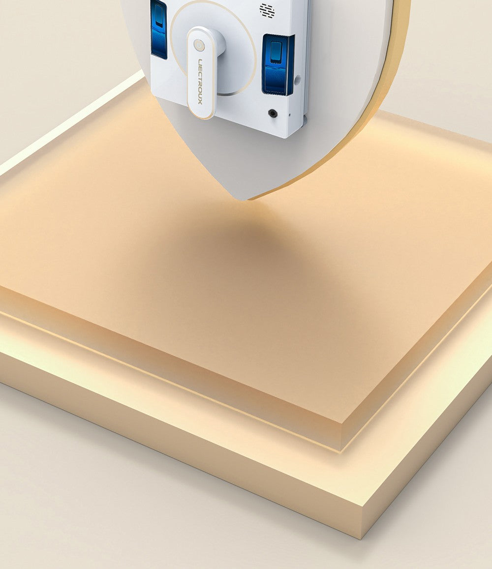 Liectroux YW509 Robot Limpiador de Ventanas, Doble Rociado de Agua, Potencia de Succión 3000Pa, Sensor Láser Anticaída, 3 Modos de Limpieza, Planificación Inteligente de Trayectoria, Bajo Nivel de Ruido, Control Remoto - Blanco