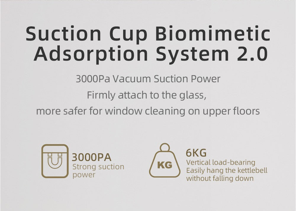 Liectroux YW509 Robot Limpiador de Ventanas, Doble Rociado de Agua, Potencia de Succión 3000Pa, Sensor Láser Anticaída, 3 Modos de Limpieza, Planificación Inteligente de Trayectoria, Bajo Nivel de Ruido, Control Remoto - Blanco