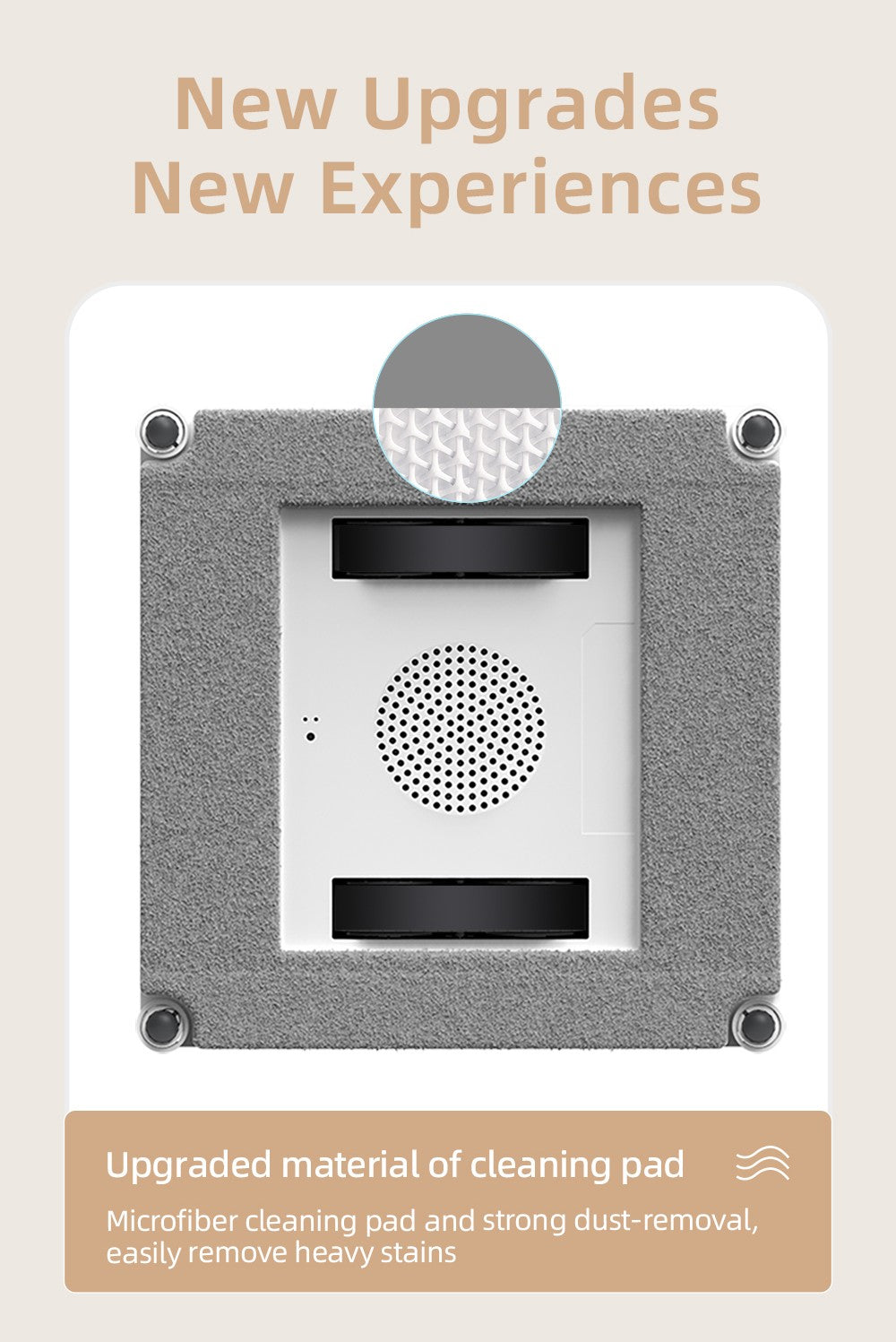 Liectroux YW509 Robot Limpiador de Ventanas, Doble Rociado de Agua, Potencia de Succión 3000Pa, Sensor Láser Anticaída, 3 Modos de Limpieza, Planificación Inteligente de Trayectoria, Bajo Nivel de Ruido, Control Remoto - Blanco