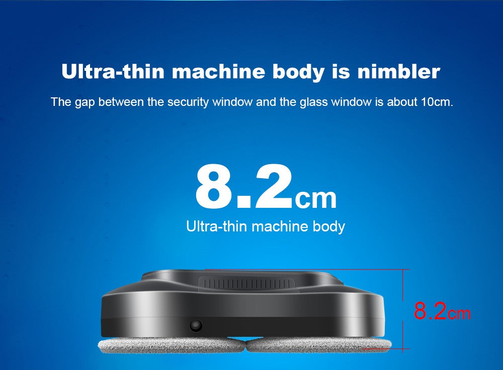LIECTROUX YW810 Robot Limpiador de Ventanas, Rociado de Agua Bidireccional, Mopa Seca y Húmeda, Ruta con IA, Motor y Ventilador sin Escobillas, Control por APP y Remoto, Múltiples Sistemas de Protección de Seguridad, Negro