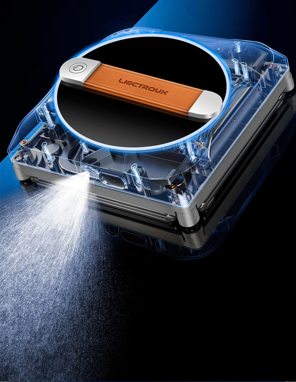 Robot Limpiacristales Liectroux YW910, Doble Rociado de Agua, Succión al Vacío de 3000Pa, Sensor Láser, Control por App y Remoto, Función de Memoria