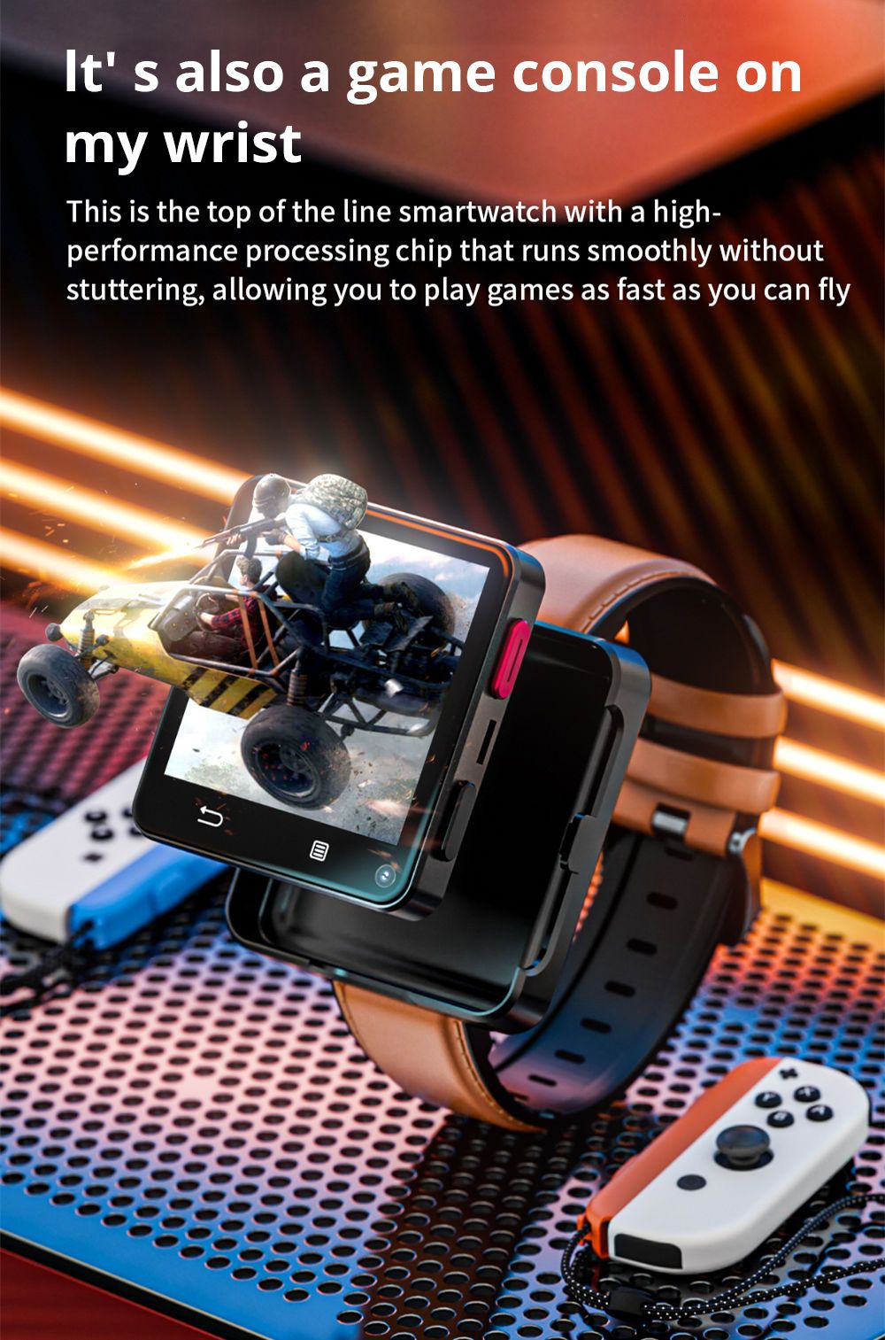 LOKMAT APPLLP 2 MAX Detachable Smartwatch, 2.64-inch Screen, Android 11, Support 4G/5G SIM, Bluetooth Connection, GPS Positioning, 1200mAh Battery